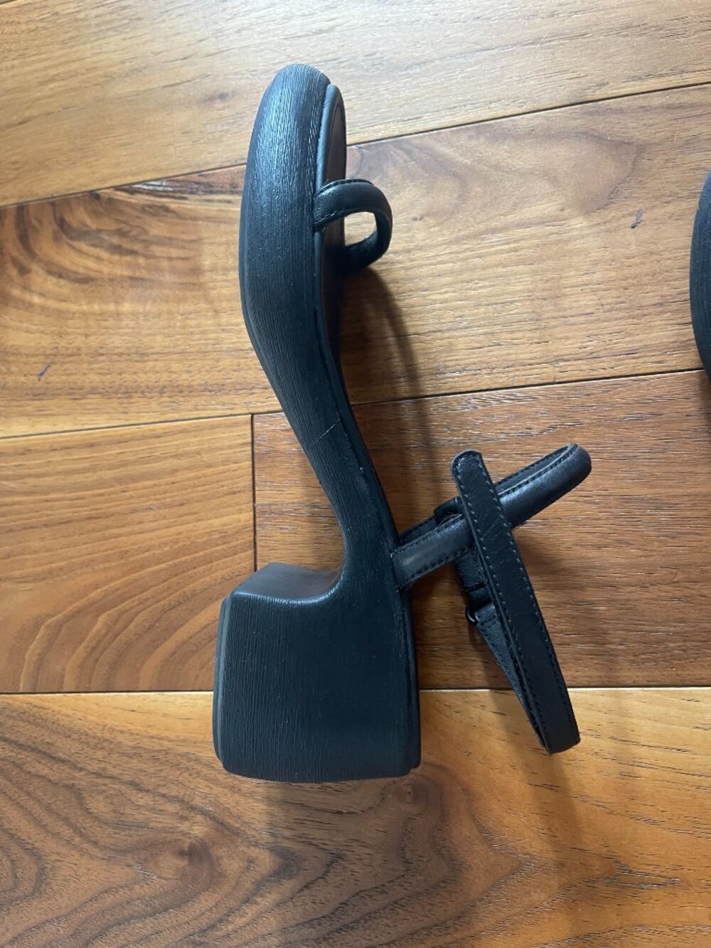 Camper Thelma black leather platform Sandals in black - sz 40 - US 9.5 - Picture 4 of 14